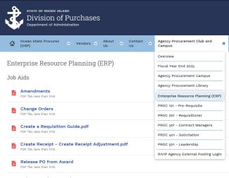 ERP Agency Procurement Job Aids